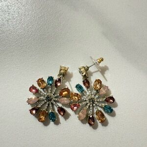 LOFT Multicolor Gemstone Burst Earrings